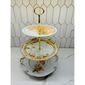 Three-Tier Dessert Stand |‎ Vintage China | Wedding or Bridal Shower Décor